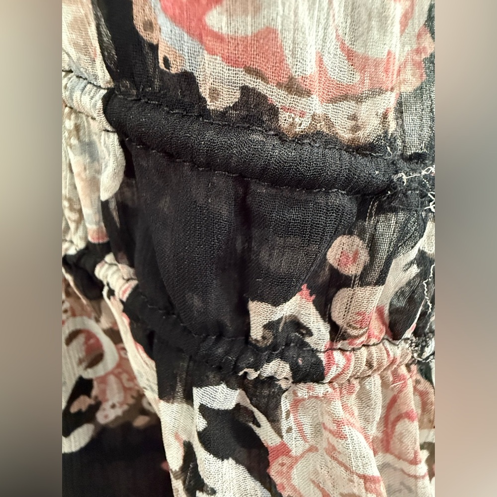 Loft Black Oversized Patterned Long Puff Sleeve D… - image 7